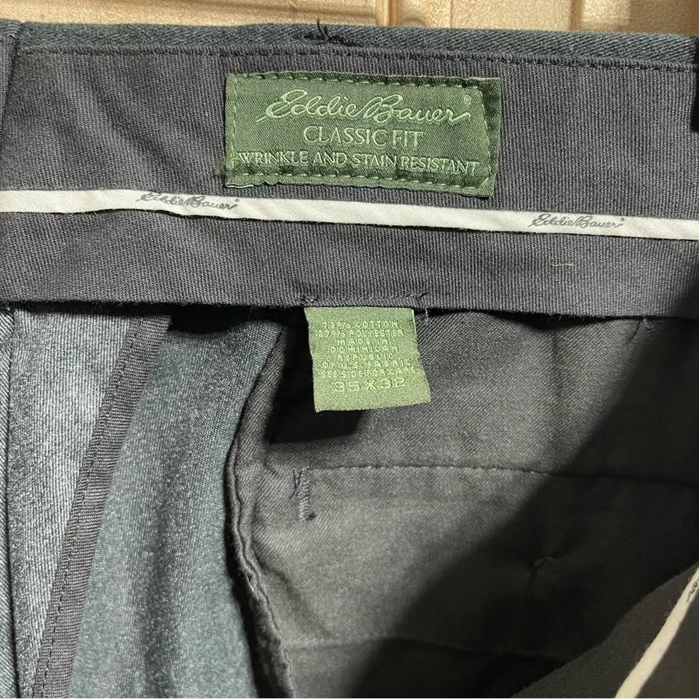 Eddie Bauer Classic Fit Wrinkle & Stain Resistant Suit Pants Men's Size 35X32